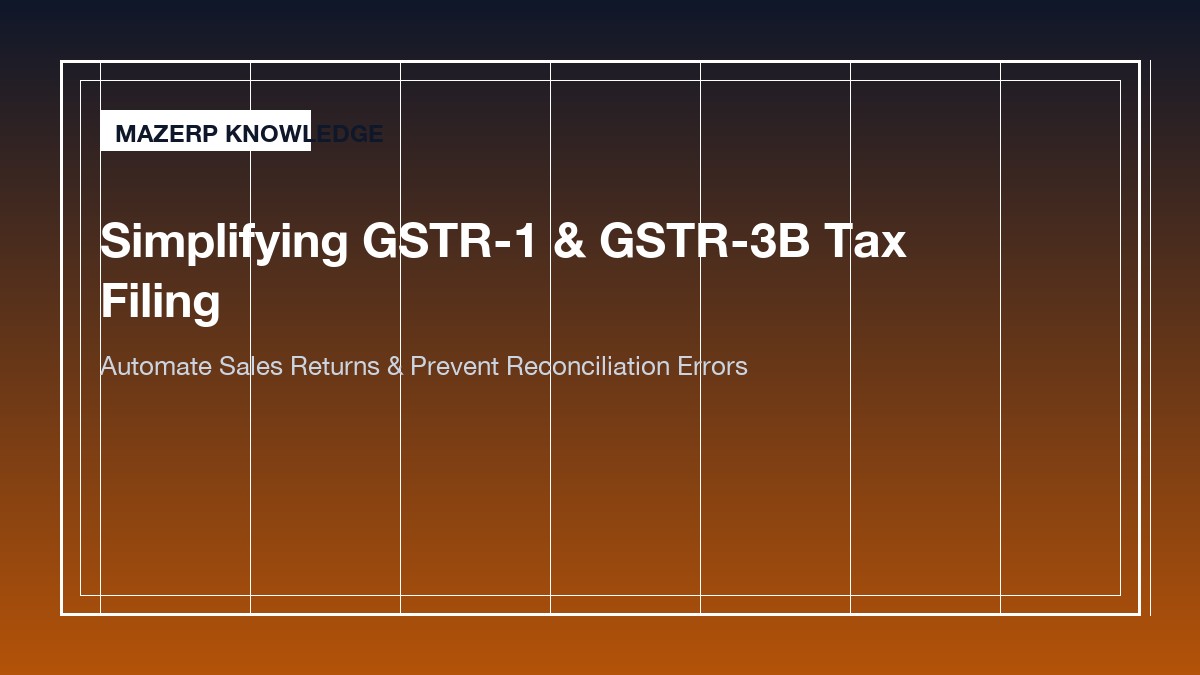 GSTR-1 and GSTR-3B Tax Filing Software