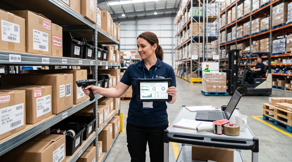 Warehouse manager using tablet